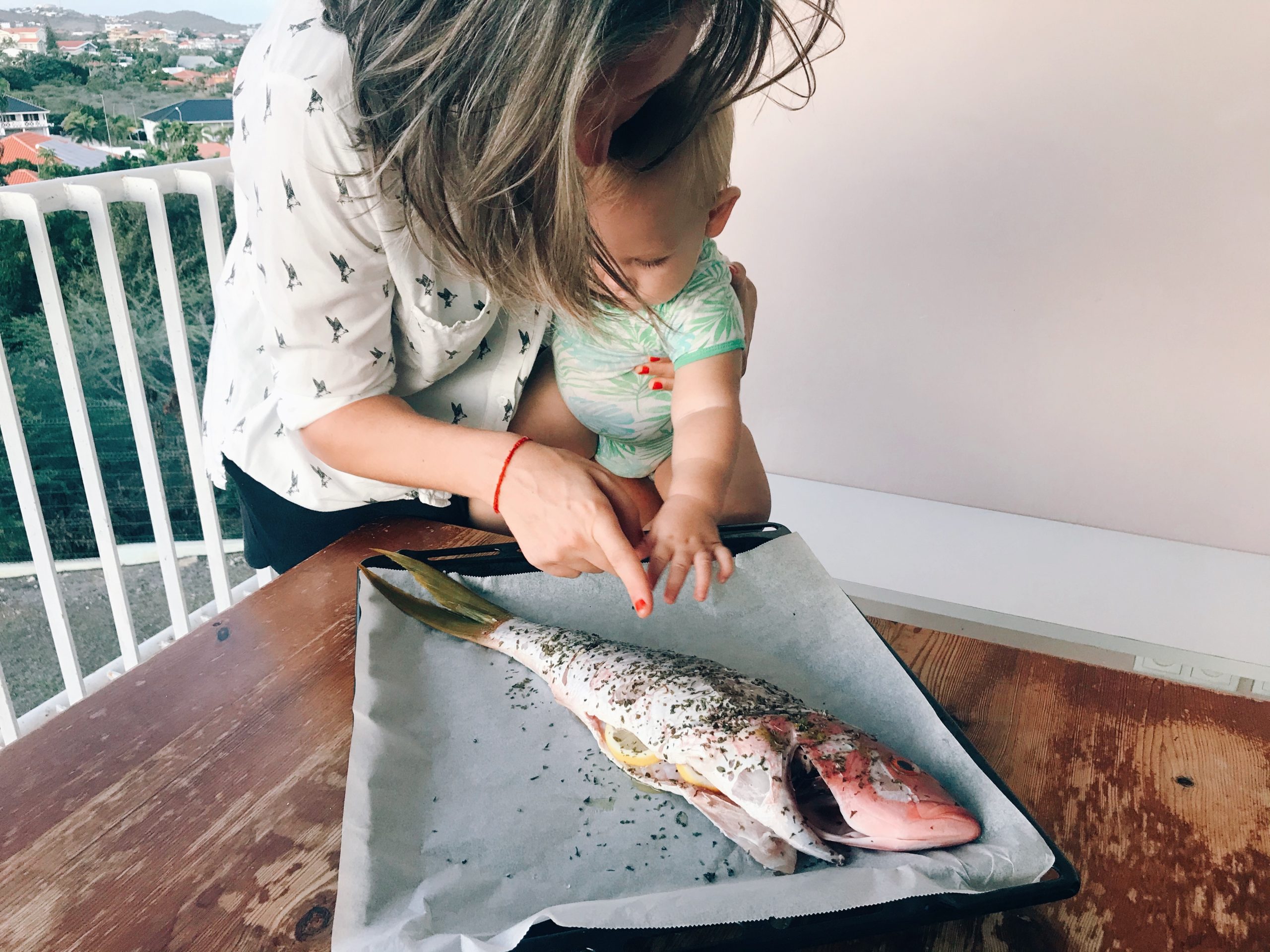 borduurwerk bijl Hobart Vis kopen en eten op Curaçao - Susan Aretz